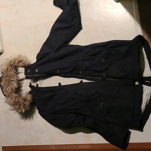 Hollister black coat